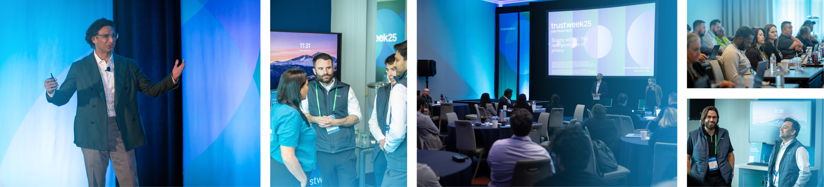 Collage of photos from TrustWeek San Francisco event