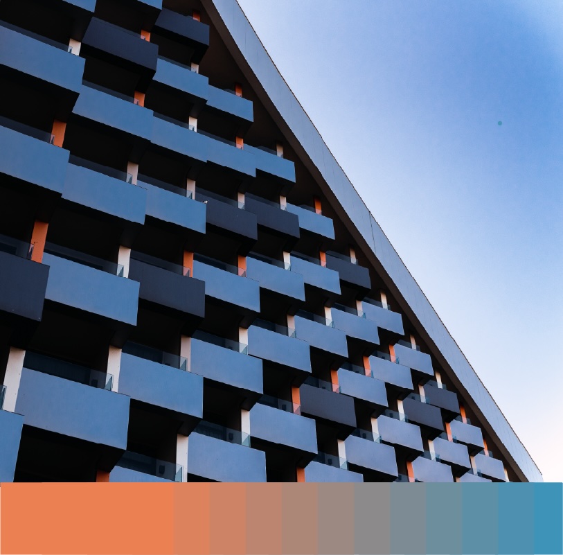 The side of an office building