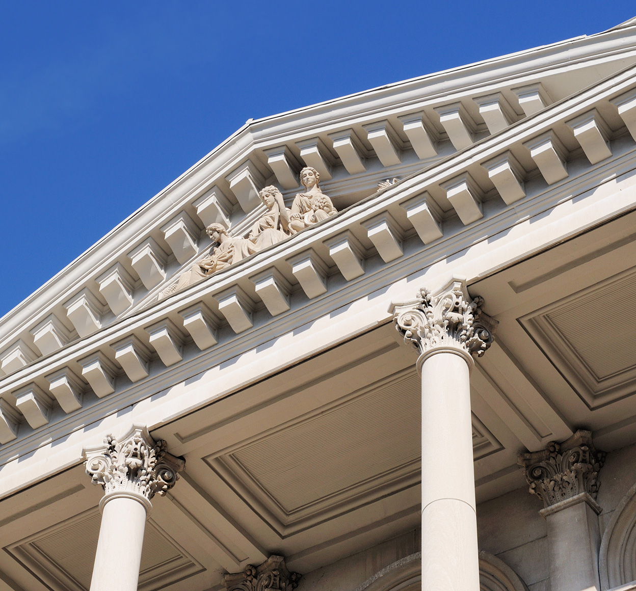 Low-angle Shot of the Historic Tippecanoe County Courthouse in Lafayette, IN