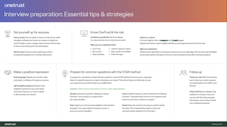 Preview of Interview Preparation Guide from OneTrust